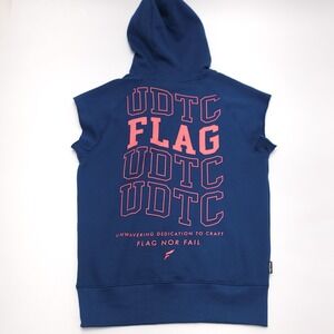 FLAG NOR FAIL UDTC Sleeveless Hoodie Streetwear Navy‎ Work Out Men's Medium NWT